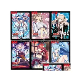 Kartenspiele 50pcs/Los Yu-Gi-oh dunkle Magier Girl Board yuh Ärmel Beschützer Spielzeuggeschenk Drop Lieferspielzeug Geschenke Rätsel Dhh5v