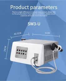 2 em 1 Ultrassom Pneumático Dispositivo de fisioterapia para ondas de choque para dor lombar, dor nas costas, joelho dolorido, dor no pescoço, dor no tornozelo com duas alças