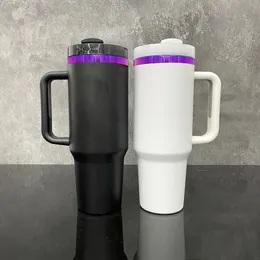 large capacity best value gifts USA warehouse black white powder coated purple plated underneath H2.0 40oz purple underneath tumbler for laser engrave,sold by case