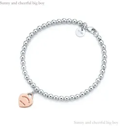 Tiffanyjewelry 인기은 4mm 둥근 구슬 심장 고품질 두꺼운 바닥 도금 내실 기념 패션 글래머 보석 225