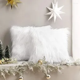 Pillow Inyahome White Faux Fur Throw Covers Luxury Soft Decorative Pillowcase Fuzzy For Bed/ Couch