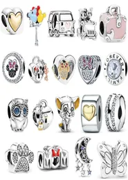 925 Silver Love Mouse Charms قلادة أزياء الخرز DIY FIT P سوار سوار المجوهرات هدية 8873553