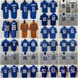 5 Anthony Richardson Jonathan Taylor Jersey de futebol Quenton Nelson Michael Pittman Jr Zack Moss Blue White