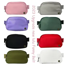 Bag Yoga Lu ovunque Outdoor Sport Nylon Belt Cintura Fleece Fanny Pack Lemen Woman Gym Garant Weddy Bags Crossbody Waistpacks 2023New Wholesale1306042