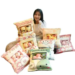 Creative Pudding Toy fylld supermjuk plysch mellanmål Röd mellanmål PLUSH DOLL Office Pillow Partihandel