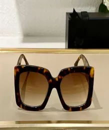 Havana kare güneş gözlükleri kahverengi gradyan lensler 0434 sonnenbrille kadın moda güneş gözlükleri occhiali da sole firmati uv400 koruma1387450