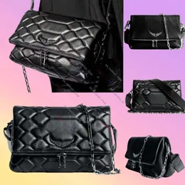 Bolsa de sac Zadig Voltaire Borsa grande designer zv sacca da catena in pelle farfetch ali in pelle di diamante da donna con la borsa a tracolla borsetta a croce incrociata body body 115