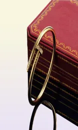 DesignerSteel Classic Bangles Gold Silver Bracet TitaNium Cuff Bangle Nlay Diamond Bracelets Womens Mens Love Jewelry Gift 6710932