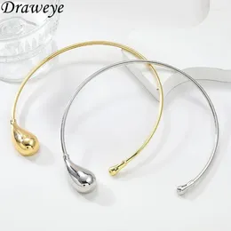 Choker Draweye Exaggerated Water Drop Necklace For Women Hiphop Punk Style Jewelry Chokers Simple Ins Fashion Collares Para Mujer