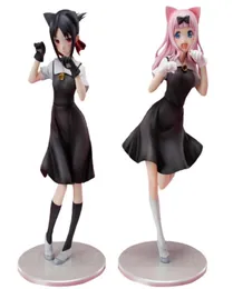 Anime manga 2pcsset kaguyasama kärlek är krig anime figur fujiwara chika action figur kaguya shinomiya figurinsamling docka leksak9600167