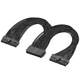 Подача питания питания с двойным питанием для питания 24PIN ATX Motherboard Splitter Cable, 24PIN (20+4) для удлинительного кабеля ATX Материнской платы