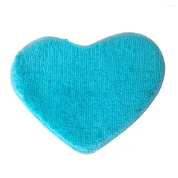 Carpets Sweet Heart Shape Fluffy Floor Mat Non-slip Area Rugs Carpet For Bedroom Dinning Room 30 X 40cm (Blue)