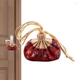 Bolsas de armazenamento Bolsa de saqueta chinesa jóias de brocado com saquetas de cordão