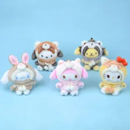 Nuova collezione di tigri all'ingrosso Melody Collezione Tiger Melody Cinnamoroll Kulomi Pompompurin giocattoli ripieni di peluche corto morbido Dolsl