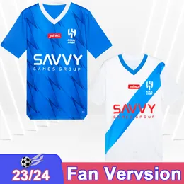 23 24 Al Hilal Saudi Koulibaly Mens Soccer Jersey Neves Sergej Malcom Salem Al-Shehri Carrillo D. Home Away Football Рубашки для взрослых