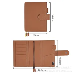 A6+äkta läderbokskåp med Lychee Mönster Top Layer Cowhide Notebook Book Cover and Notebook Book Cover 240307