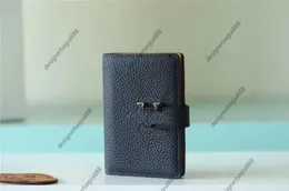 High quality suit clip for men and women Classic designer genuine leather lychee pattern 4-color men's and women's short wallet card holder fashion vintage designer