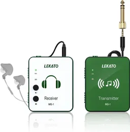 LEKATO Wireless IEM System with Transmitter Receiver Wireless in-Ear Monitor System 2.4Ghz Automatic for Studio Live MS-1G 240411