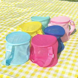 Storage Bags Children's Mesh Bag Beach Toy Sanddigging Tool Sundry Grid Bucket