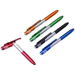 4-i-1 multifunktionell vikbar kulspet Pen SCREE Touch Tablet Phone Universal Mini LED Capacitive