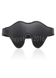 Blinder Black Soft Padded Leather Blindfold Eye Cover Sleep Flirting Mask Patch R784680277