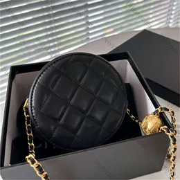 2024 Lambskin Luxury Mini Round Bag Vintage Real Leather Bag 9A 프리미엄 카메라 클래식 핸드백 디자이너 여성 남자 지갑 유명 핸드백 토트 어깨 클러치 가방 10A