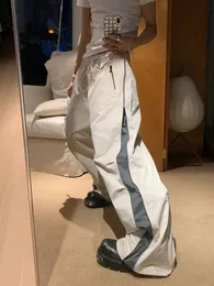 Yaz Baggy Sweetpants Kadın Koreli Harajuku Kargo Paraşüt Track Gloos Spor Pantolon Y2K Lady Geniş Bacak Joggers Pantolon 240408