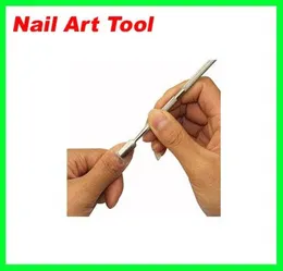 Lowest 500pcslot Cuticle Nail Art Pusher Spoon Manicure Pedicure Cutter Remover Care Tool New 1415157