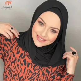 Muslimska abaya svart modal hijab abayas hijabs för kvinna islamisk modeklänning kvinnor tröja halsduk turbans huvud wrap omedelbar turban240403