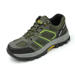 Scarpe di sicurezza degli stivali scarpe da trekking non slip indossate resistenti a pacchetti non odorfini in acciaio scarpe da lavoro a quattro scarpe da lavoro