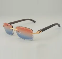 Buffs Sonnenbrille 8100915 mit natürlichen schwarzen Musterhornbeinen und geschnitzten Farblinsen 56 mm1917167