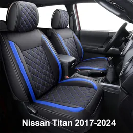 Koltuk Kapakları Tam Set Dayanıklı Su Geçirmez Deri Nissan Titan 2017-2024 Elmas Deseni