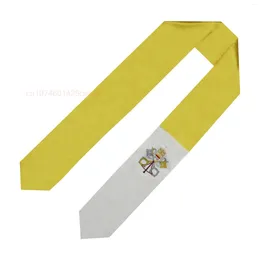 Halsdukar Vatikanens stadsflagga 180 15 cm examen Sash stal halsduk dubbelsidig för studier ombord på internationell klass 2024
