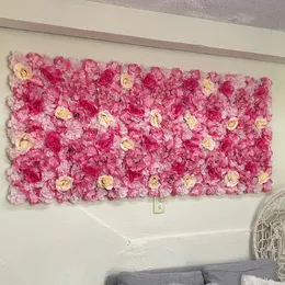 60cmx40cm künstlicher Blumen Hintergrund Hochzeitswandpaneele für Babyparty Geburtstagsfeier Blume Hintergrund Home Dekoration 240409