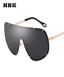 HBK негабаритный сериал Pilot Pilate Sunglasses Vintage Luxury Women Men Men Designer Sun Glasses UV400 2105297459804