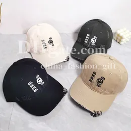 Summer Baseball Caps Designer Sorrindo Chapéu Chapéu Trendy Hip Hop para homens Viajar lazer Chapéu