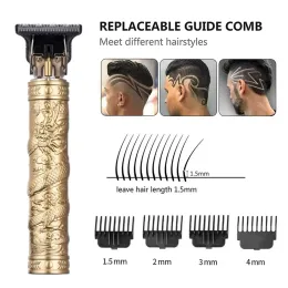 Rakare T9 Hair Clipper Professional Electric Hair Clipper Razor Retro laddningsbart hårklippning Trådlöst hår Clipper Beard Man Shaving