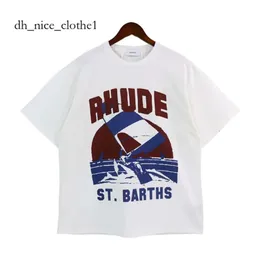 Designer mass camisetas rhude camiseta curta camiseta de calça curta S Summer Beach Letter Mesh Street Fashion Sortpants Rhode Camisa Ruhde Tshirt Hell Star camisa 400