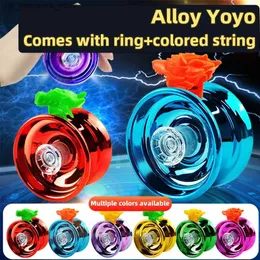 Yoyo Metal Yoyo Ball for Children Colorful Professional 3 rolando liga Ball Yoyo com anéis de cordas como presente de aniversário Q240418