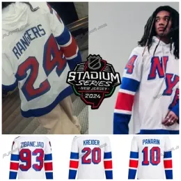 Jerseys New York 2024 스타디움 시리즈 하키 저지 레인저 Adam Fox Igor Shesterkin Chris Kreider Mika Zibanejad Gretzky Goodrow Artemi PA