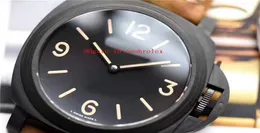 XF Factory PAM360 Смотреть швейцарский 6497 Движение с помощью ручной деятельности 21600 VPH Формирование углеродного волокна корпуса сапфира кристалл супер светящийся 44 мм 8831351