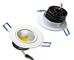 LED -infälld taklampa Dimble 110V 220V med förare Justerbar COB Down Light Spot Lampe 3W 5W 7W 10W 15W för stormarknad 5365839