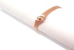 S925 Bracciale d'argento in forma europea per perle europee Class Clip Clip17-19-21 cm Oro rosa di fiori di primavera per donne Gioielli Regali di Natale6368431