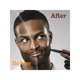 2024 Penna per la barba duratura impermeabile che personalizza la penna di riempimento dello spazio per barba per la barba per personalizzare la penna per la barba