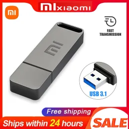 بطاقات Xiaomi New Super Mini Metal USB Flash Drive ناقل الحركة المتبادل الذاكرة USB 2TB 1024GB 512GB عالية السرعة USB3.0