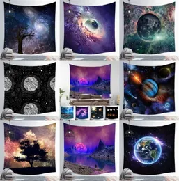 150x130cm Amazing Night Starry Sky Star Tapestry 3D Parede impressa Picture Bohemian Beach Towel Table Plangets 64 M25073502