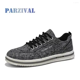 Casual Shoes PARZIVAL Men Vulcanized Spring Platform Breathable Walking Canvas Sneaker Zapatos Informales De Hombre