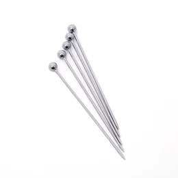 NewMetal Fruit Stick Stainless Steel Cocktail Pick Tools Reusable Silver Cocktails Drink Picks 43 Inches 11cm kitchen Bar Party T5659226