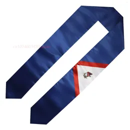 Scarves American Samoa Flag 180 15CM Graduation Sash Stole Scarf Double Sided For Study Aboard International Class Of 2024