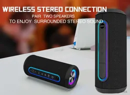 Taşınabilir Hoparlörler 2024 Yeni Protable Kablosuz Bluetooth Hoparlör Su geçirmez ve damla geçirmez Soundbox Renkli RGB Işık Subwoofer Dış Müzik Merkezi